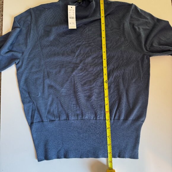 NWT J. Crew Lightweight Turtleneck Sweater Size Small Indigo - Picture 4 of 6